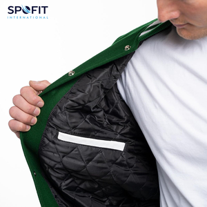 Outdoor Winter <b>Jacket</b> for Men Custom Luxury <b>Varsity</b> <b>Jackets</b> Leather Sleeve Custom Logo Chenille Embroidery Letterman <b>Jacket</b> - Product Image 3