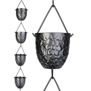 Chaîne de pluie de jardin à écoulement fluide pour gouttière de toit, chaîne suspendue décorative en métal pour extérieur - Product Image 1