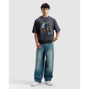 เสื้อยืดคอสมอส แอซิดวอช ระบายอากาศได้ดี ผ้าเจอร์ซีย์คอตตอน 100% ลายพิมพ์ตัวอักษรแบบเรียบ น้ำหนัก 200gsm 250gsm 300gsm - Product Image 5