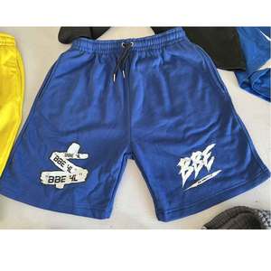 athletic jogger <b>shorts</b> oem summer custom <b>men</b> cotton jersey puff print <b>shorts</b> Summer Casual Running Knitted <b>Fleece</b> French Terry - Product Image 5