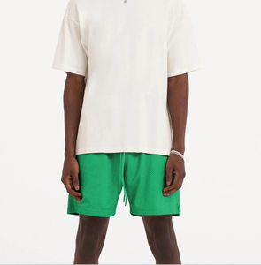 Pantalones cortos de gimnasio de verano para hombre de alta calidad 100% algodón transpirable diseño elástico ecológico patrón sólido pantalones cortos Casuales - Product Image 5