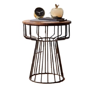 Mesa consola de lujo con marco de metal de madera Nuevas mesas de centro para pasillo de entrada o sala de estar Dormitorio Villa Muebles - Product Image 5