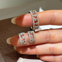 Bague de mariage en or 18 carats avec diamant taille émeraude de laboratoire, motif ajouré, double rangée pavé serti clos, certifiée IGI, OEM ODM, pour événements