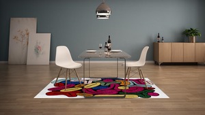 ชุดพรมปูในพื้นที่ขนแกะแบบหนางานปักขนสัตว์มีเอกลักษณ์เฉพาะดีไซน์เนอร์ทำมือ - Product Image 5