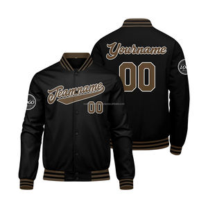 Custom Varsity Jacket MCACVJ-50 Stand Collar with Wool Body and Leather Sleeves Branded Letterman for <b>Promotions</b> - Product Image 1