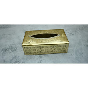 Antique Design Tableware <b>Tissue</b> Box Holder Made of Solid Brass Rectangle Engraved <b>Tissue</b> Box for <b>Wedding</b> Party Events Use - Product Image 2