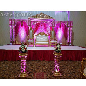 Escenario Moderno y Sencillo para Recepción de Boda Estilo Indio Asiático, con Color y Tamaño Personalizables, Duradero - Product Image 1