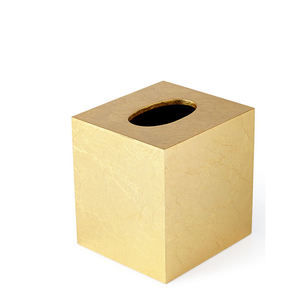 Boîte à mouchoirs en métal martelé doré en acier inoxydable - Product Image 5