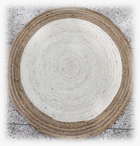 Sets de table ronds en jute et teinture, design moderne, écologiques, motif floral tressé pour la maison - Product Image 2