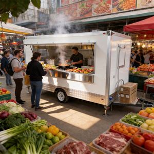 Remolque <span class=keywords><strong>de</strong></span> Comida para Donuts y Churros Frescos con Freidoras Comerciales y Estaciones <span class=keywords><strong>de</strong></span> Recubrimiento <span class=keywords><strong>de</strong></span> Azúcar para Ferias Locales - Product Image 3