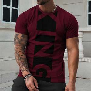 Meilleurs t-shirts à manches courtes tricotés en polyester 100% vintage personnalisés pour hommes vente en gros de vêtements au design vierge avec tache en relief - Product Image 3