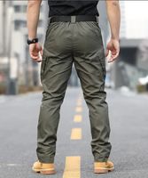 Pantalon de randonnée multi-poches pour hommes, tissu extensible Ripstop à séchage rapide, résistant à l'eau et genoux articulés pour le confort du trail