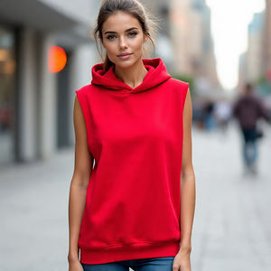 เสื้อครอปแขนกุดมีฮู้ดสำหรับผู้หญิงเสื้อครอปพิมพ์ลายชุดกีฬาลำลองสำหรับฤดูใบไม้ร่วง - Product Image 4