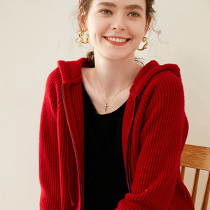 Winter 2024 NEW Women Cashmere Clothing Oem Odm Custom Wool Cardigan Sweater Long Sleeve <strong>Knitted</strong> Cashmere Sweater - Product Image 6