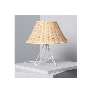 Handmade Customized Design Farmhouse Style Rattan Cane Desk Lamp with 2700K Warm White LED Shade Table Lamp <b>Decorative</b> <b>Lighting</b> - Product Image 1