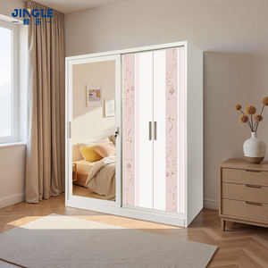 <span class=keywords><strong>Armadio</strong></span> in Acciaio Inossidabile con Stampa Colorata e Serratura, 3 <span class=keywords><strong>Ante</strong></span> <span class=keywords><strong>a</strong></span> Battente con <span class=keywords><strong>Specchio</strong></span> per Camera da Letto, Vendita all'Ingrosso - Product Image 1