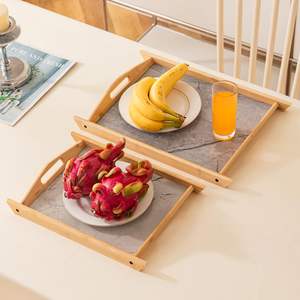 Stylish Wooden <b>Large</b> <b>Tray</b> Rectangular Serving <b>Tray</b> Snacks and Dinner Serving <b>Tray</b> Available for Restaurant and Home Usage - Product Image 6