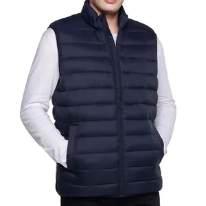 High Quality Best Selling Men Polyester custom Color Full Zip Up Sleeveless Puffer Jacket For Sale In Different Colors
