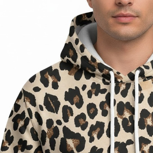 Sweat à capuche pour homme de qualité supérieure, design personnalisé, nouvelle arrivée 2026, vêtements décontractés, léger, sweat à capuche léopard pour homme - Product Image 6