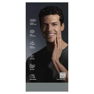 Rasoir électrique pour homme avec tête de précision, tondeuse, autonomie de 60 min, sans fil, utilisation humide/sèche, étanche IPX7, lavable, station de nettoyage et de charge - Product Image 6