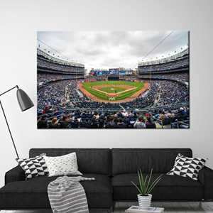 Decoración de Lona del Estadio Yankee: Impresión Artística de Béisbol para Fanáticos de Nueva York, 1P: Enmarcado en Lienzo - Product Image 1