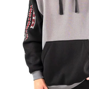 เสื้อฮู้ดปักลายสำหรับผู้ชายเสื้อมีฮู้ดแขนยาวทำจากผ้าฝ้าย100% ดีไซน์ใหม่ - Product Image 4