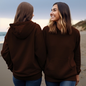BON KOUTURE Sweat à capuche doublé haut de gamme pour femme, 320-350 g/m², Coton Polyester, Respirant, Écologique, Col personnalisé, Pull d'hiver - Product Image 2