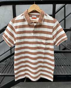 เสื้อโปโลแขนสั้นคอปกผ้าฝ้ายลายทางสำหรับผู้ชายเสื้อแนวธุรกิจฤดูร้อน - Product Image 3