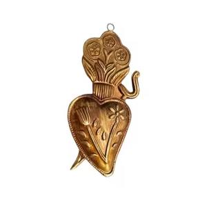 Milagros Colgantes de Metal con Acabado Dorado Antiguo, Diseño de Corazón Sagrado y Pájaro, para Decoración de Pared, Regalo Católico y Decoración - Product Image 4