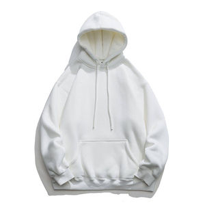 Sweat-shirt à capuche court surdimensionné pour homme, en coton épais 100 % respirant, couleur unie, style streetwear, avec broderie de logo personnalisée - Product Image 6