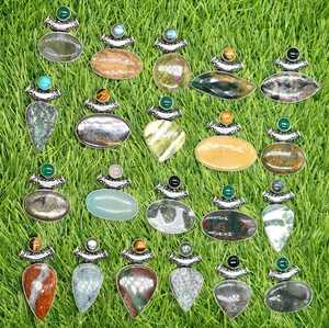 อัญมณีหลายแบบตามธรรมชาติขัดเงาสูงหลวมมีจี้อัญมณี925แข็งเครื่องประดับแฟชั่นทำมือ - Product Image 2