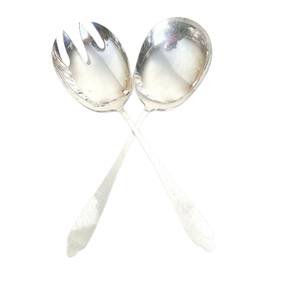 Couverts en acier métal Ensemble de couverts à salade Les plus vendus Couverts de service de table en acier inoxydable poli argenté avec miroir - Product Image 5