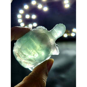 Sculpture de tortue en fluorite - Équilibre entre calme et inspiration - Sculpture animale - Product Image 4