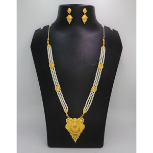 Bijoux antiques indiens plaqué or à la mode en laiton pur bijoux de mariage de mariée indiens ensemble de colliers de haute qualité - Product Image 1