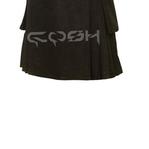 Kilt utilitario de algodón negro con correas ajustables con bolsillos tácticos duraderos Kilt negro Highland Cargo para un estilo versátil todos los días - Product Image 5