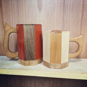 TASSE DE BIÈRE EN BOIS DE BAMBOU DÉCORATIF Forme personnalisée Tasse à eau de haute qualité Café Boisson Occasion de Noël - Product Image 3