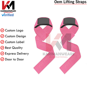 Correas de muñeca de elevación Levantamiento de pesas Algodón acolchado Correas de elevación de apoyo Hombres Mujeres Entrenamientos de potencia Deadlifts Hard Pull - Product Image 2