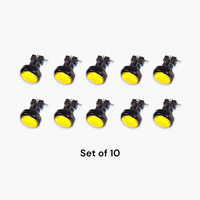 Nouvel ensemble de 10 boutons poussoirs d'arcade ronds avec lumière LED et micro-interrupteur, multicolores, 12V, plastique et métal