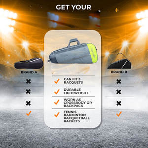 Sacs de tennis légers de qualité supérieure Sacs de tennis de vente directe d'usine Sacs de tennis pliables - Product Image 5