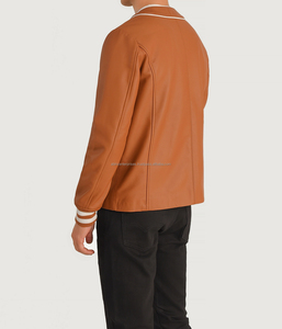 Camisas de cuero informales con estampado de béisbol personalizado de alta calidad, nuevo diseño de invierno, cuello mandarín, tela de Popelina, uso de cuero Natural - Product Image 6