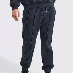 2025 survêtement entièrement lavé à l'acide pour hommes Design personnalisé imprimé Technics col à capuche solide fabricant de vêtements pour hommes - Product Image 2