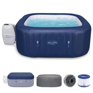 NUEVO EN STOCK SALUU-SPAA HAWAAII AIRRJETT BUBBLES, Jacuzzi Inflable con Burbujas de Masaje para 4 a 6 Personas, Portátil, Cuadrado, para Exteriores - Product Image 4