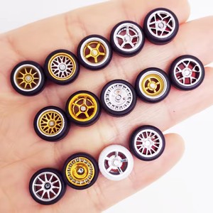 عجلات مطاطية رائجة البيع بمقياس 1:64 لسيارات Real Riders Carros Chiisai، عجلات وإطارات بمحامل بمقياس 1/64، عجلات سيارات معدنية بمقياس 1/64 لنماذج السيارات - Product Image 4