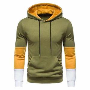 Sudaderas con Capucha de Invierno para Hombre, 100% Algodón, Felpa, Color Sólido, Antibolitas, Venta al por Mayor - Product Image 1