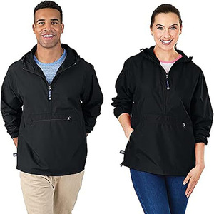 Chaqueta de lluvia cortavientos impermeable informal ligera de alta calidad para mujer, chaqueta de lluvia estampada transpirable - Product Image 1