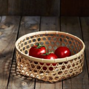 Panier de rangement rond en bambou écologique tissé à la main pour le stockage des fruits ou des oignons à domicile du Vietnam - Product Image 4