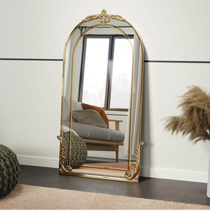 Miroir mural moderne conçu pour ajouter un attrait de luxe à la décoration intérieure Détails en métal fabriqués à la main Parfait pour le miroir de salon moderne - Product Image 4