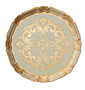 Assiettes de présentation de forme arrondie Assiettes à dîner plaquées or de luxe au design exquis pour restaurant Assiettes de présentation en métal au design personnalisé - Product Image 6