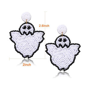Compra la mejor calidad, accesorios navideños de Halloween, venta al por mayor, Pendientes colgantes de calavera de calabaza para Halloween, Compra ahora a precio mínimo - Product Image 4