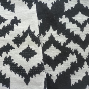 Vente en gros de tissu jacquard en coton de conception personnalisée, technique de teinture en fil respirant, style bohème noir beige pour vêtements, sacs - Product Image 2